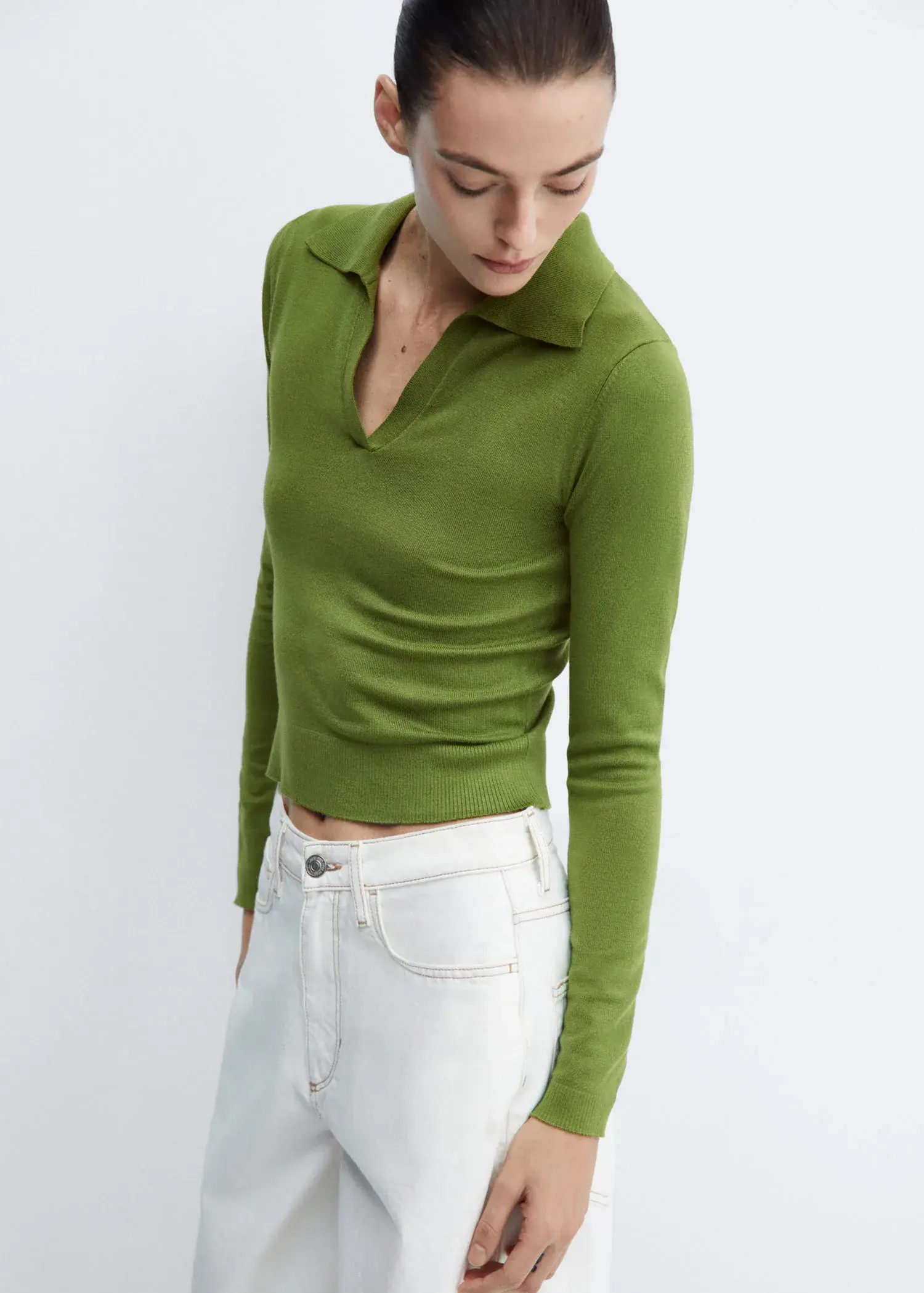 Mango Knitted polo neck sweater. 2