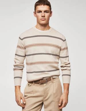 Striped cotton sweater
