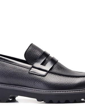 Hakiki Deri Siyah Günlük Loafer Erkek Ayakkabı -11928-