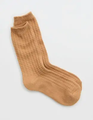 American Eagle Waffle Crew Socks. 1