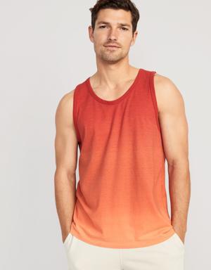 Soft-Washed Ombré Tank Top for Men red