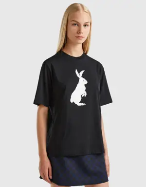 t-shirt with bunny print