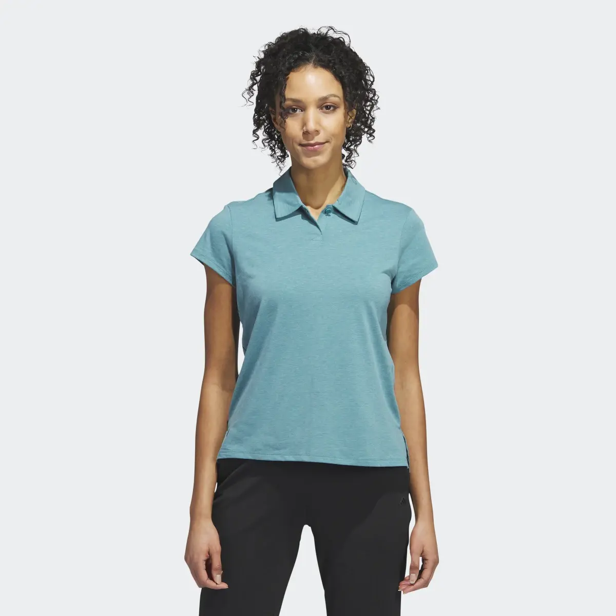 Adidas Go-To Heathered Golf Polo Shirt. 2