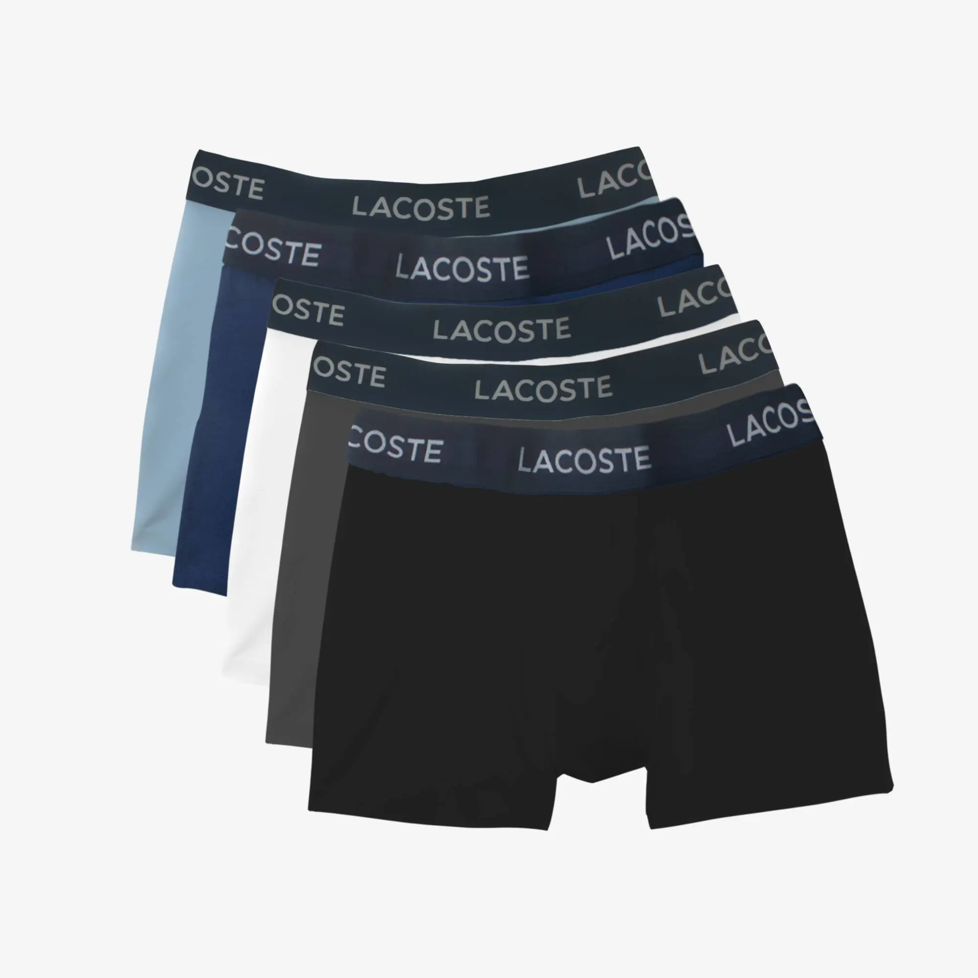 Lacoste Men's Stretch Cotton Boxer Brief 5-Pack. 1