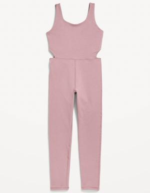 PowerChill Side-Cutout Bodysuit for Girls pink