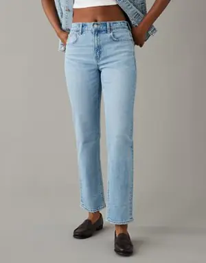 Stretch Super High-Waisted Ankle Straight Jean