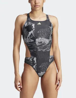 Adidas Allover Graphic Swimsuit