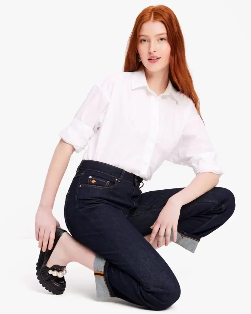 Kate Spade Straight Leg Denim Pants. 1