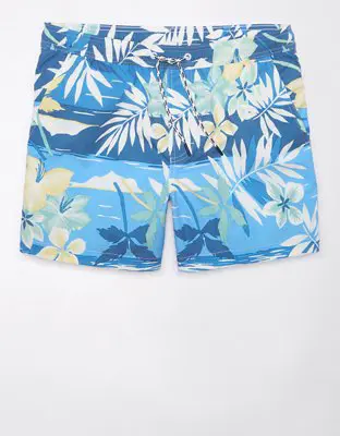 American Eagle Tropical 5" Swim Trunk. 1