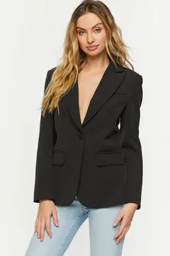 Forever 21 Forever 21 Plunging Cutout Blazer Black. 2