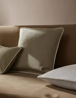 Contrast trim cushion cover 45x45cm