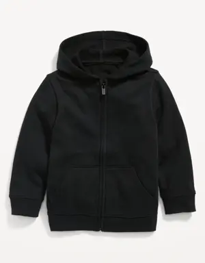 Unisex Zip-Front Hoodie for Toddler black