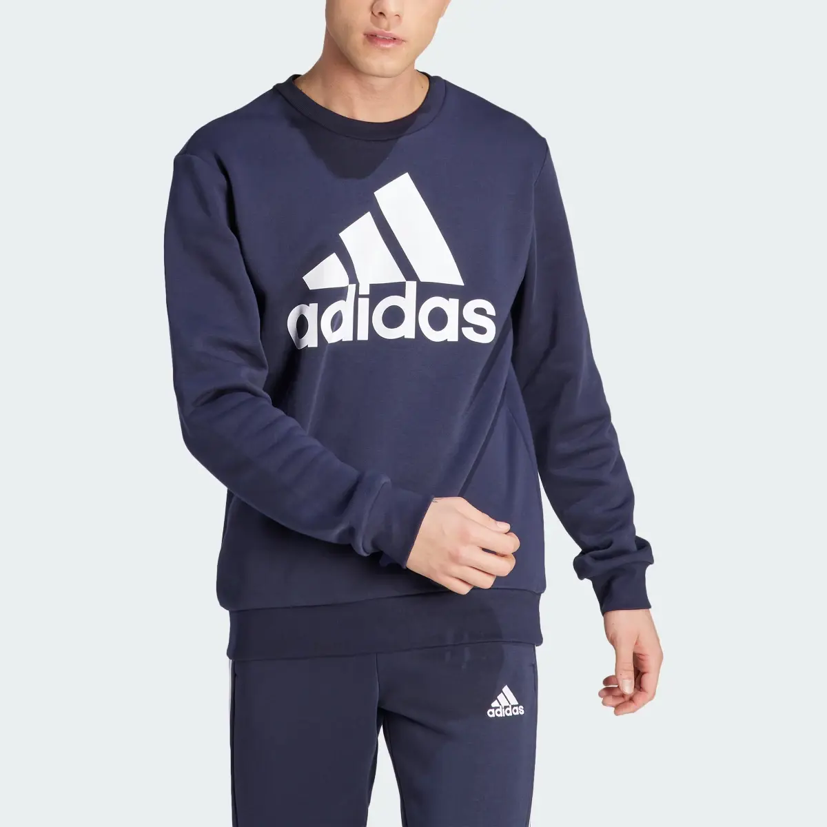 Adidas Essentials Fleece Big Logo Sweatshirt. 1