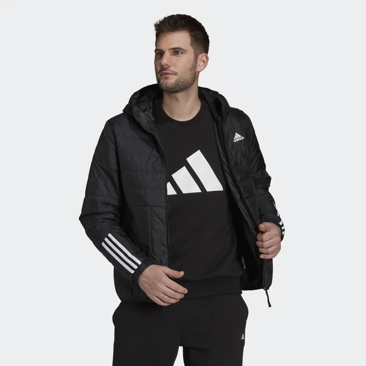 Adidas Chaqueta con capucha Itavic Light 3 bandas. 2