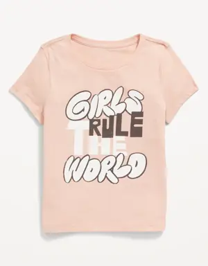 Old Navy Short-Sleeve Graphic T-Shirt for Girls pink