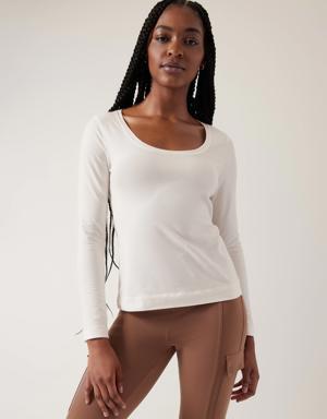 Outbound Scoop Neck Top white