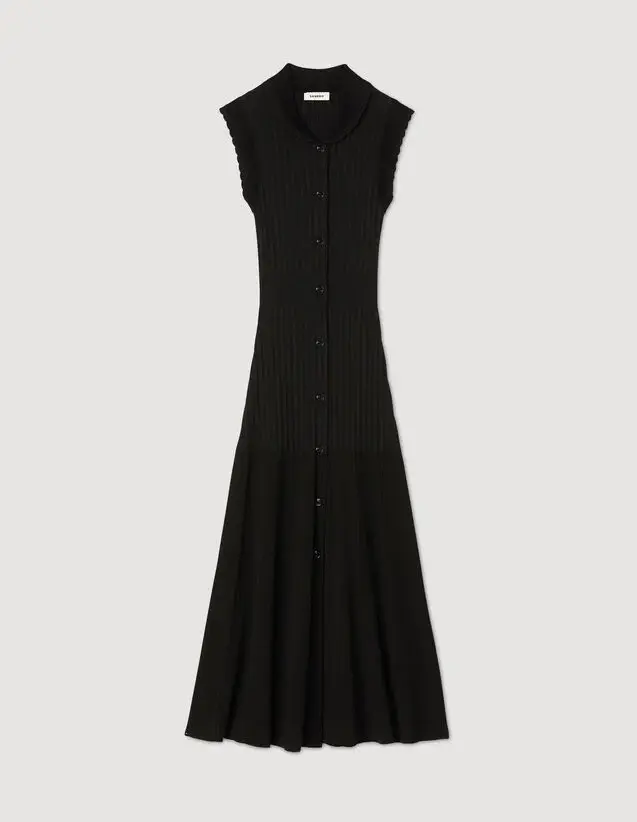 Sandro Ribbed maxi dress Login to add to Wish list. 2