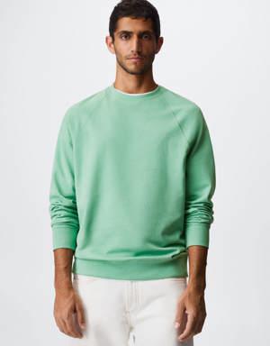 Mango Pamuklu hafif sweatshirt