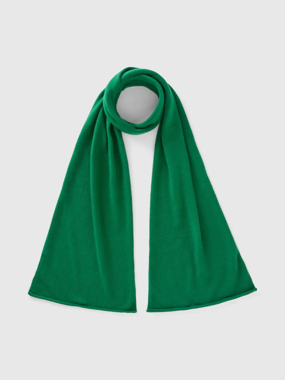 Benetton forest green cashmere blend scarf. 1