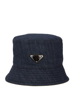 Mavi Logo Detaylı Erkek Denim Bucket Şapka