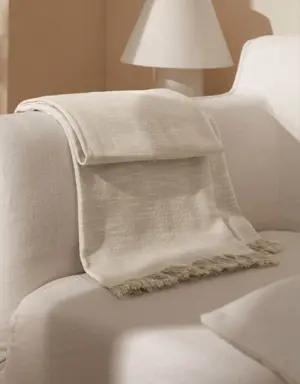Texturierte Decke aus 100 % Baumwolle
