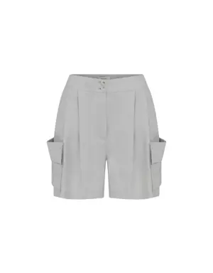 Side Pockets Grey Shorts - 2 / Grey