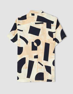 Defacto Coool Regular Fit Baskılı Poplin Kısa Kollu Hawaii Gömlek. 3 Defacto Coool Regular Fit Baskılı Poplin Kısa Kollu Hawaii Gömlek. 3