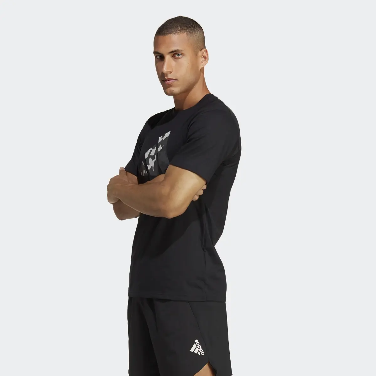 Adidas Train Essentials Seasonal Logo Training Tee. 3