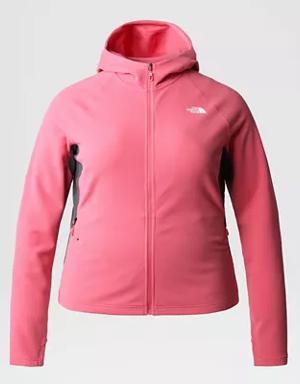 Women&#39;s Athletic Outdoor Plus Size Full-Zip Midlayer Hooded Jacket