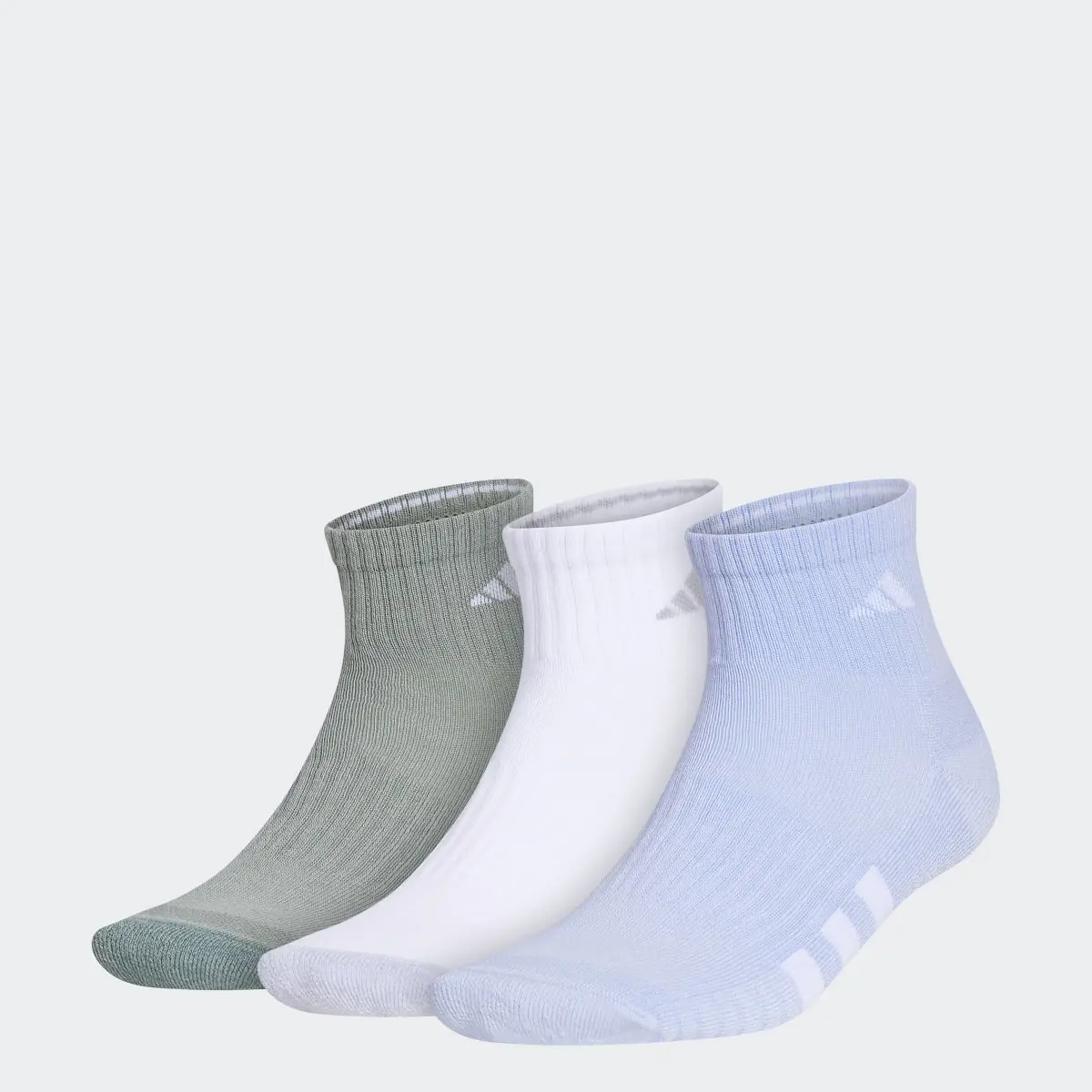 Adidas Cushioned Color Quarter Socks 3 Pairs. 1