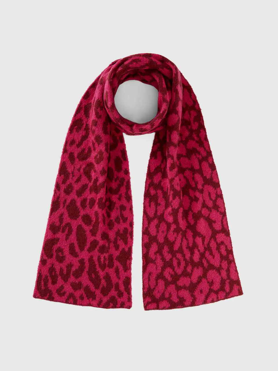 Benetton animal print scarf in mohair blend. 1