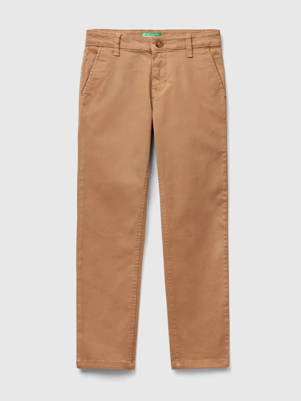 Benetton slim fit chinos in stretch cotton. 1