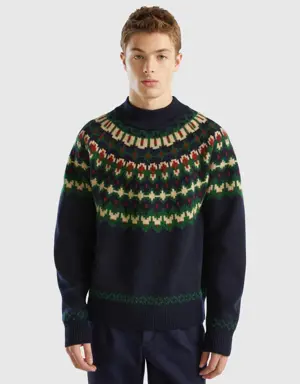 jacquard turtleneck sweater