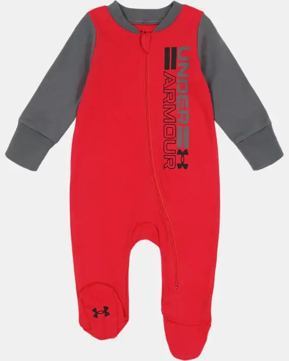 Under Armour Newborn Boys' UA Colorblock Logo Coverall. 1