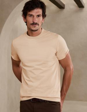 Rugged Slub Crew-Neck T-Shirt beige