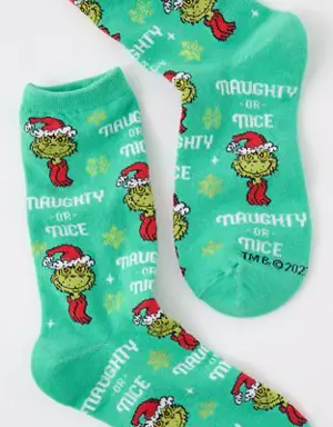 Naughty Nice Grinch Crew Sock