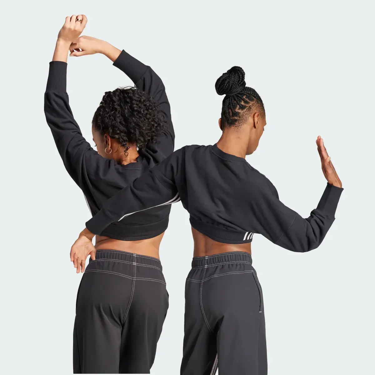 Adidas Dance 3-Stripes Corset-Inspired Sweatshirt. 2