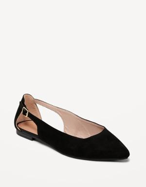 Old Navy Faux-Suede Slingback Flats for Women black