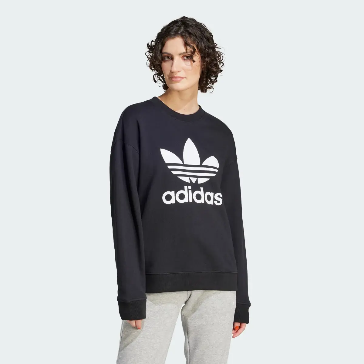 Adidas Trefoil Crew Sweatshirt. 2