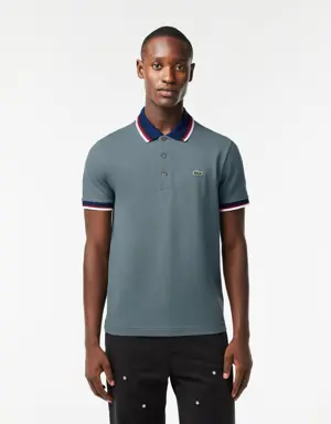Lacoste Regular Fit Stretch Cotton Piqué Contrast Collar Polo Shirt