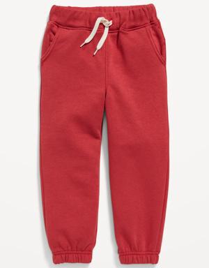 Unisex Cinched-Hem Sweatpants for Toddlers red