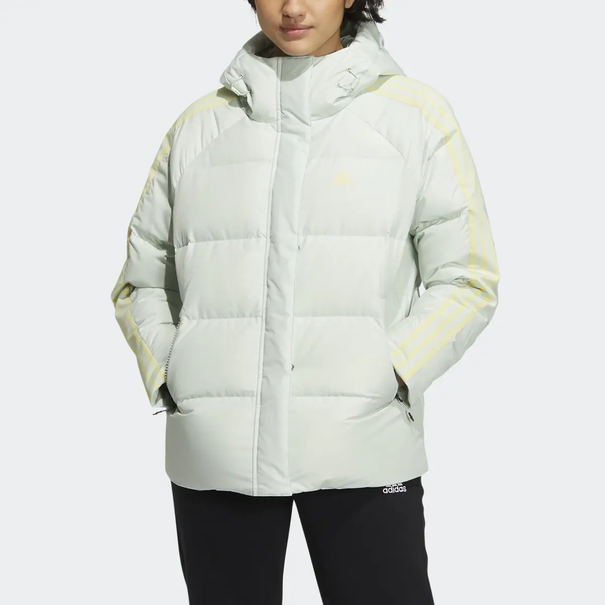 Adidas 3-Stripes Puffy Down Jacket. 1