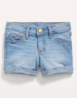 Light-Wash Jean Shorts for Toddler Girls blue