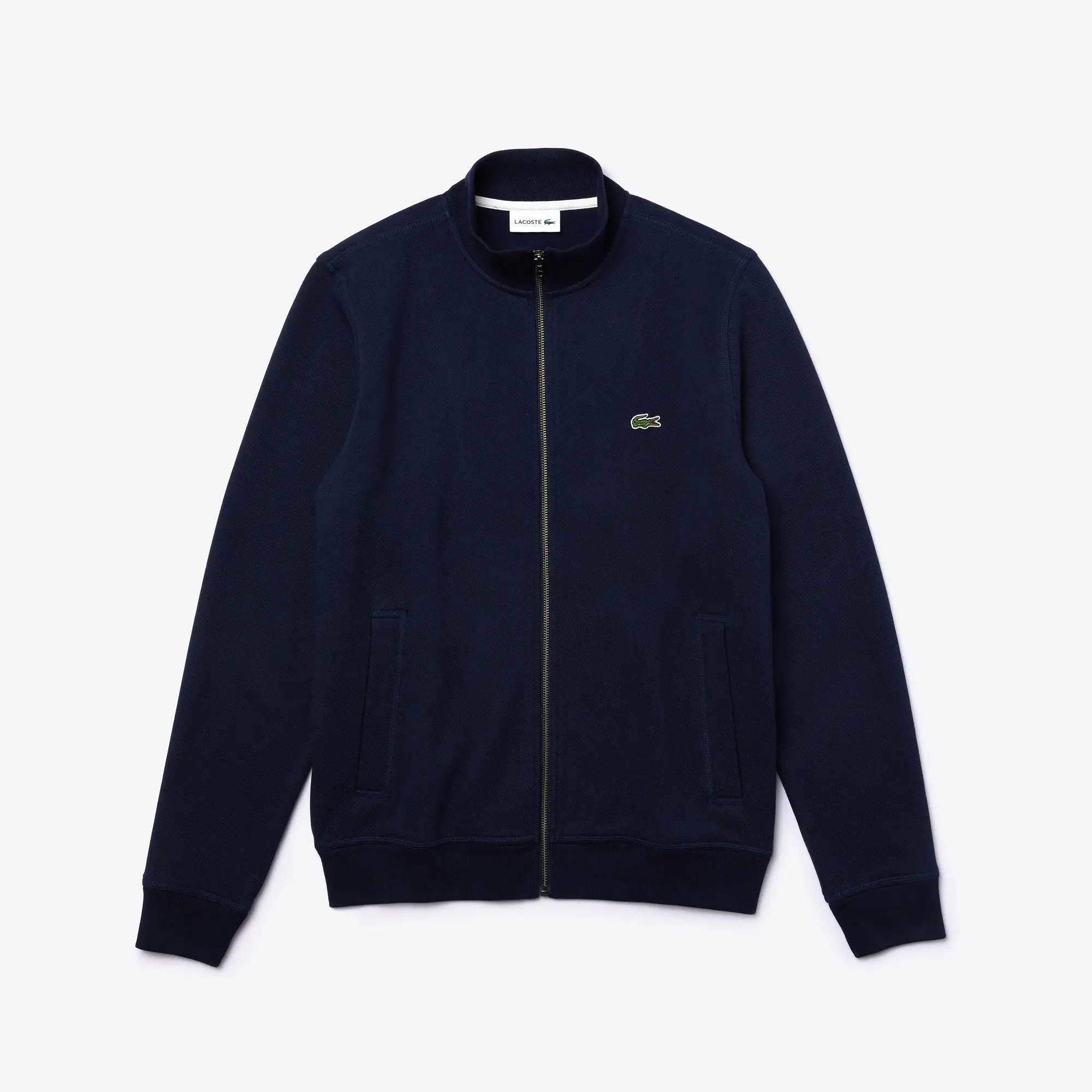 Lacoste Men's Zip-Up Piqué Fleece Jacket. 2