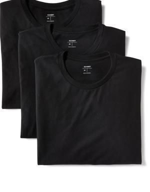Go-Dry Crew-Neck T-Shirts 3-Pack black