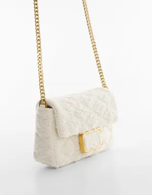 Small textured chain bag