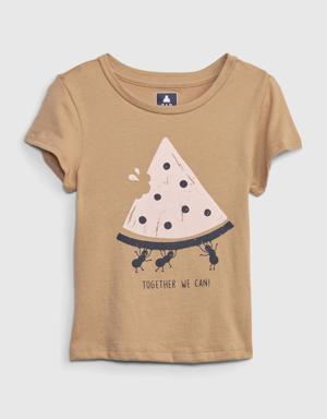 Toddler 100% Organic Cotton Mix and Match Graphic T-Shirt brown