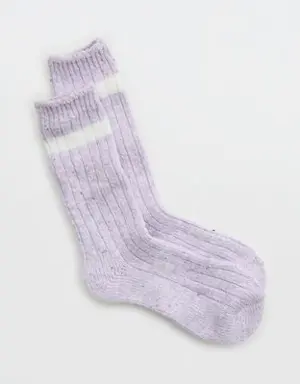 Marled Cotton Crew Socks