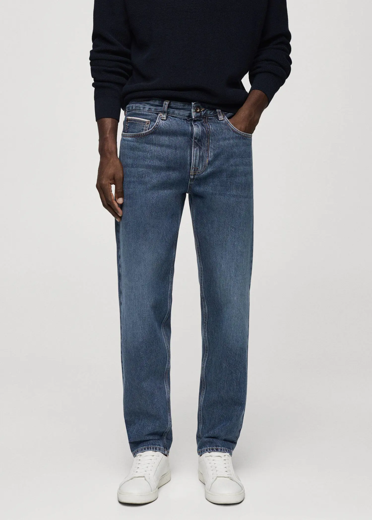 Mango Straight-fit selvedge jeans . 2