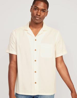 Old Navy Short-Sleeve Camp Shirt for Men white